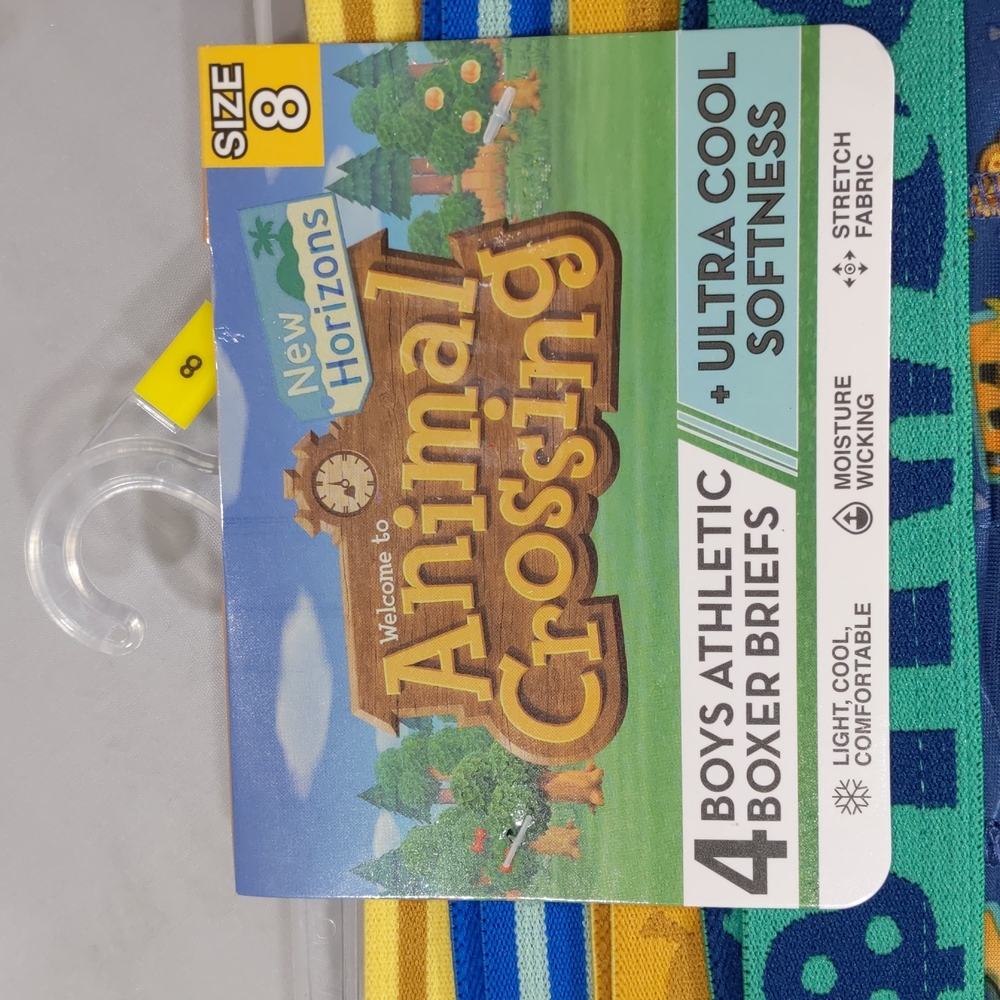 Animal Crossing, size 8 boy's athletic boxer briefs